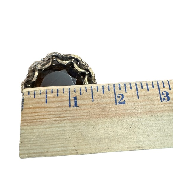 Vintage Marvella Citrine Stone Brooch Pin - Picture 11 of 11